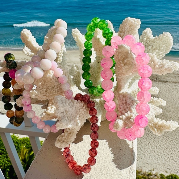 Colorful Beaded Bracelets 6 pc Set unisex - Picture 4 of 4